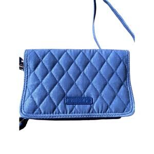 Vera Bradley Denim Moonlight Navy 3-in1 RFID All in One Crossbody Bag Wallet